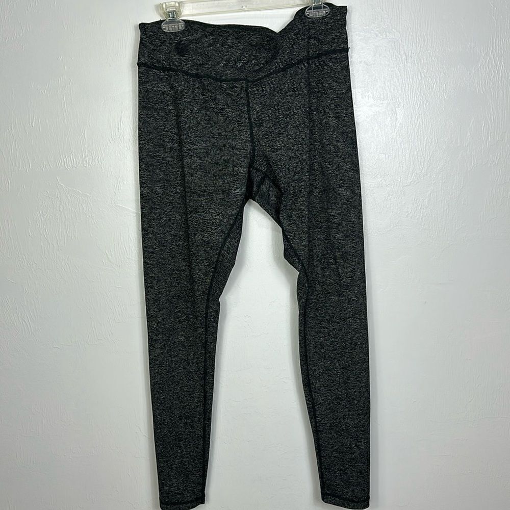 Zella Heather Gray Mid Rise Activewear Leggings Size XL